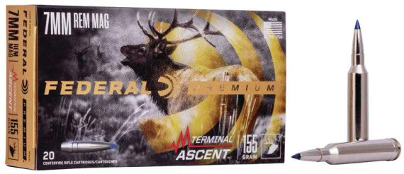 FEDERAL 7MM REM MAG 155GR TERMINAL ASCENT 20 RD/BX 10 BX/CS FEDEP7RTA1