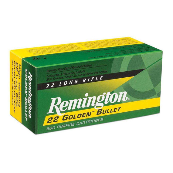 REMINGTON 22 GOLDEN BULLET, 22 LR, HV 40GR RN 50 RD/BX 100 BX/CS REMIR21006