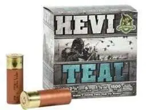 HEVI-SHOT HEVI-TEAL 12GA 3IN 1-1/4OZ #6 25 RD/BX 10 BX/CS HEVIHS60006 HEVI-SHOT HEVI-TEAL 12GA 3IN 1-1/4OZ #6 25 RD/BX 10 BX/CS HEVIHS60006