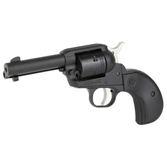 dRUGER WRANGLER 22LR S/A 3.75" REVOLVER BLK CER RUGE02015