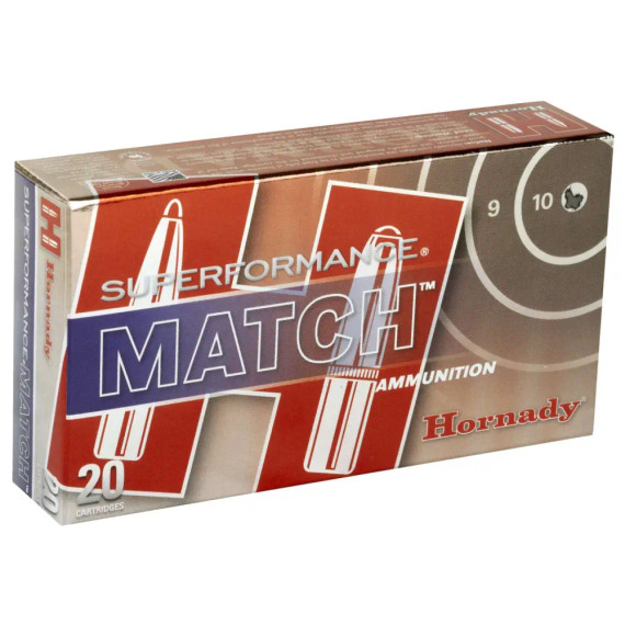HORNADY SUPERFORMANCE MATCH 223 REM 75GR BTHP 20RD BX 200RD CASE HORN80264