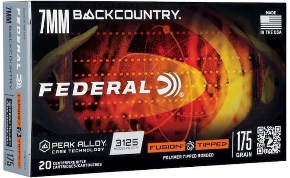 FEDERAL 7MM BACKCOUNTRY 175GR FUSION TIPPED 20 RD/BX 10 BX/CS FEDEF7BCTFS2