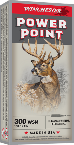 WINCHESTER POWER POINT 300WSM 150G 20RD BX 200RD CASE WINCX300WSM1