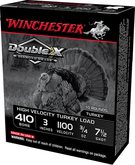 WINCHESTER DOUBLE X TURKEY 410GA 3/4OZ 7.5 SHOT DIAMOND GRADE 10RD BX 100RD CASE WINCSTH4137