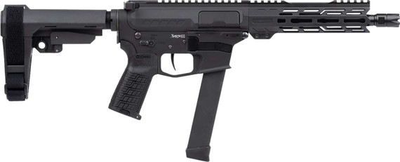 CMMG PISTOL, BANSHEE, FIXED EJECTOR, 9MM, 8", ARMOR BLK W/ADJ RIP BRACE CMMG99A520F-AB