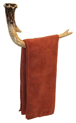RIVERS EDGE ANTLER HAND TOWELRACK HAND PAINTED RESIN 643