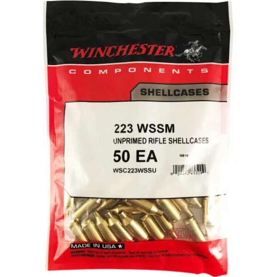 WINCHESTER UNPRIMED BRS 223WSSM 50 WINCWSC223WSSU