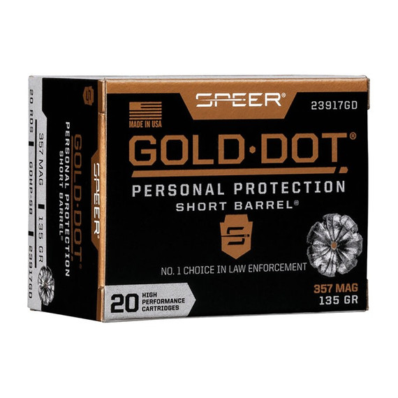 38 SPECIAL +P 135GR GOLD DOT HOLLOW POINT 20/BOX 105001231