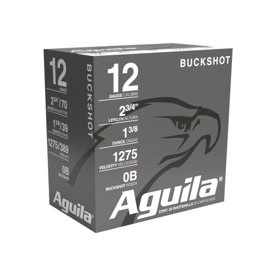AGUILA 12GA 2 3/4" 0 BUCK 25RD BX 10 BXS PER CS AGUI1C1200BA