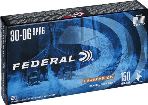 FEDERAL POWER-SHOK 30-06 150GRSP 20RD 10BX/CS A3006A