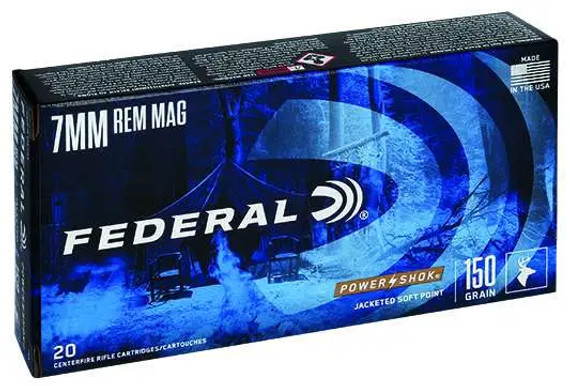 FEDERAL 7MM REM MAG 150GR POWER-SHOK SP 20 RD/BX 10 BX/CS FEDE7RA FEDERAL 7MM REM MAG 150GR POWER-SHOK SP 20 RD/BX 10 BX/CS FEDE7RA