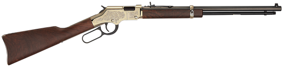 Henry H004MD4 Golden Boy Deluxe 4th Edition 22 WMR 12+1 20.50" Blued Octagon Barrel, Engraved Brasslite Rec, American Walnut Stock, Ad. Buckhorn Sights 155698