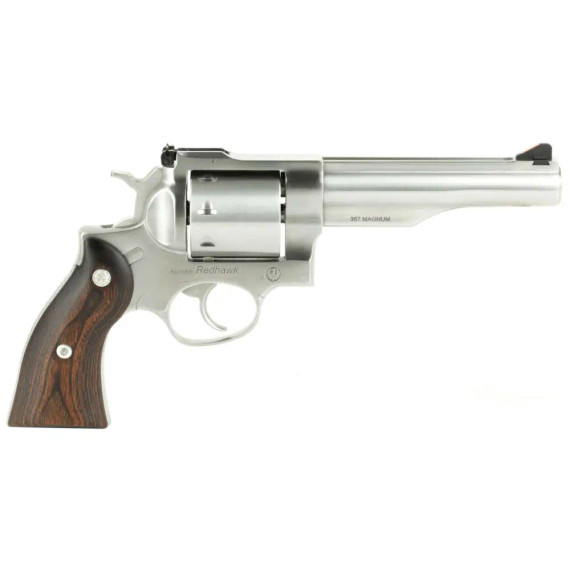RUGER RDHWK 357MAG REV 5.5" STS HRDWOOD GRP FXD SIGHT RUGE05060