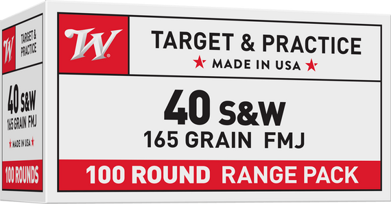 WINCHESTER USA 40SW 165GR FMJ VALUE 100RD BOX 500RD CASE WINCUSA40SWVP WINCHESTER USA 40SW 165GR FMJ VALUE 100RD BOX 500RD CASE WINCUSA40SWVP