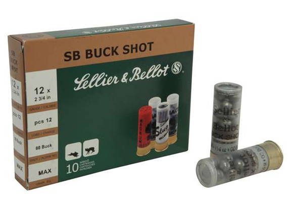SELLIER & BELLOT 12GA 2.75 4BUCK 25RD BOX 10 BOXES PER CASE SELLSB12BSB