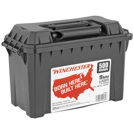 WINCHESTER 9 MM USA BHBH 115 GR AMMO CAN 500 RD/BX 2 BX/CS O17_WINCWW9C