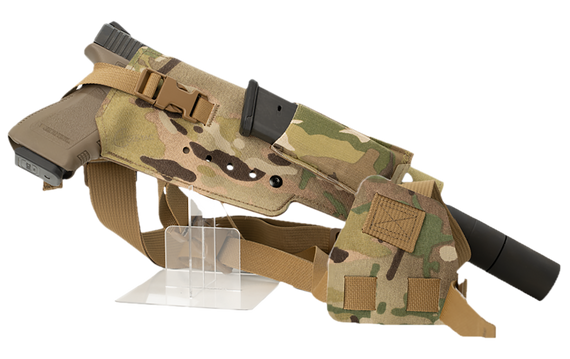 Cole-tac VWX108 Varmint Wrangler XL Pistol Holder Chest Multi-Cam Left Hand 185103