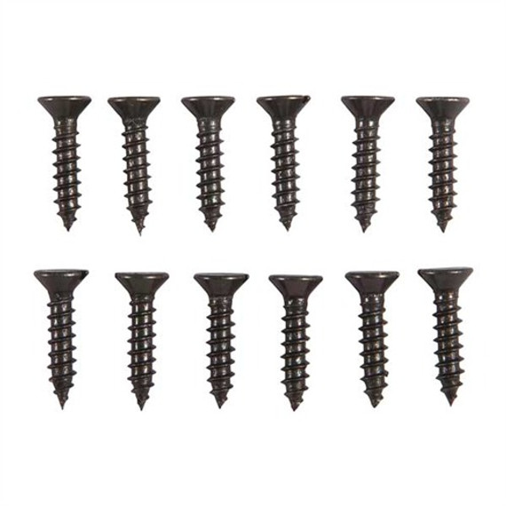 8X3/4'' STEEL FLAT HEAD WOOD SCREWS BLUED 12 PACK 080550875