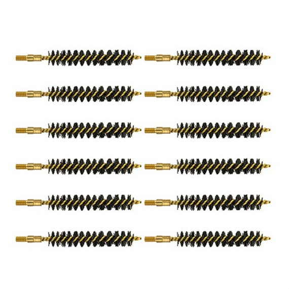 HEAVY WEIGHT NYLON RIFLE BRUSH 375 CALIBER 12 PACK 084444038