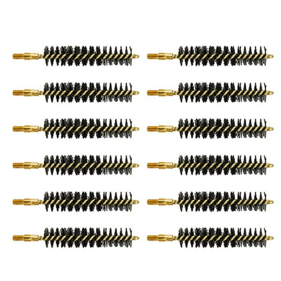 HEAVY WEIGHT NYLON RIFLE BRUSH 44/45 CALIBER 12 PACK 084444040