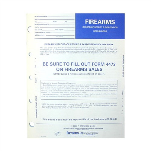 FIREARMS RECORD BOOK, 1 PACK 108006000