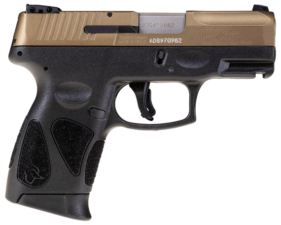 Taurus 1G2C93A12 G2C  Compact Frame 9mm Luger 12+1 3.26" Matte Stainless Steel Barrel, Burnt Bronze Serrated Alloy Steel Slide, Black Polymer Frame w/Picatinny Rail & Polymer Grip, Right Hand 139114