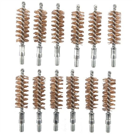 DOUBLE-TUFF BRONZE PISTOL BRUSH 44-45 CALIBER 12 PACK 084142145