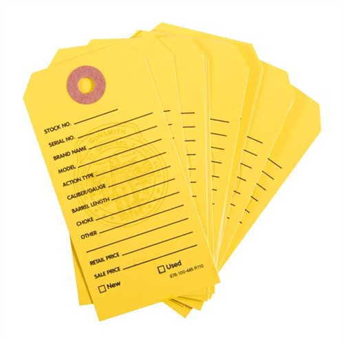 GUN PRICE TAGS, YELLOW, 500 PACK 084045500