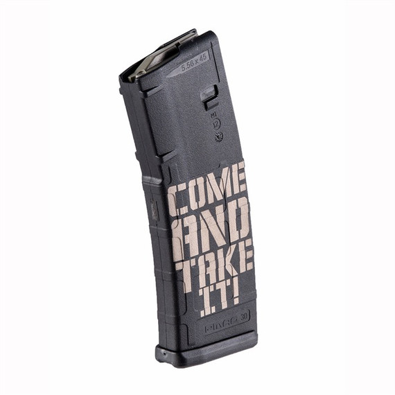 AR-15 223/5.56 30RD POLYMER MAGAZINE, BLACK, COME TAKE IT 078000706