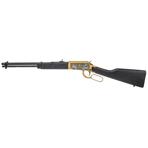 Rossi Rio Bravo Rough Riders/ Theodore Roosevelt Engraved PVD Gold Rifle .22 LR 15rd Capacity 18' Barrel Wood Stock TERL22181WDGLD2TR