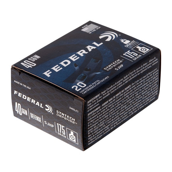 SYNTECH 40 S&W 175GR SYNTHETIC JACKET HOLLOW POINT 20/BOX 105001209
