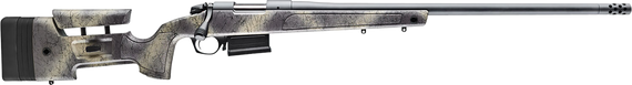 Bergara Rifles B145371 B-14 Wilderness HMR 308 Win 5+1 20" Threaded, Sniper Gray Cerakote Barrel/Rec, Adj. SoftTouch Woodland Camo Stock with Mini-Chassis, Omni Muzzle Brake 119412