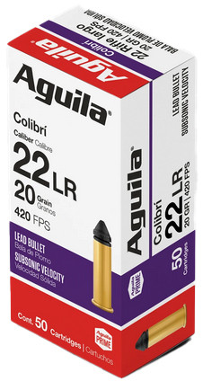 AGU COLIBRI 22LR 20GR POWDERLESS LEAD 50/20 AGU 1B220337