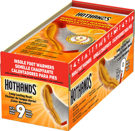 HOTHANDS INSOLE FOOT WARMER 16PAIRS 9 HOUR W/ ADHESIVE HFINSPDQ