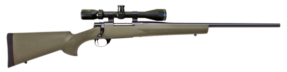 Howa HGP2243G M1500 Gamepro Gen2 243 Win 5+1 22" Blued Steel Barrel, Blued Steel Receiver, Green Hogue OverMolded Synthetic Stock Includes Nikko Stirling GamePro 3.5-10x44mm Scope 149569