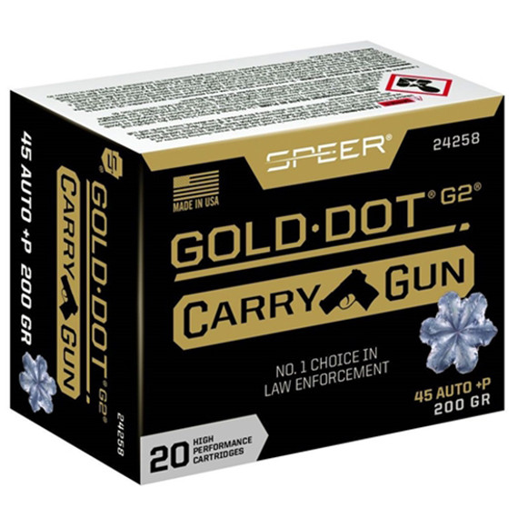 SPEER 45ACP+P 200GR GOLD DOT CARRY GUN HP 20/10 CCI 24258