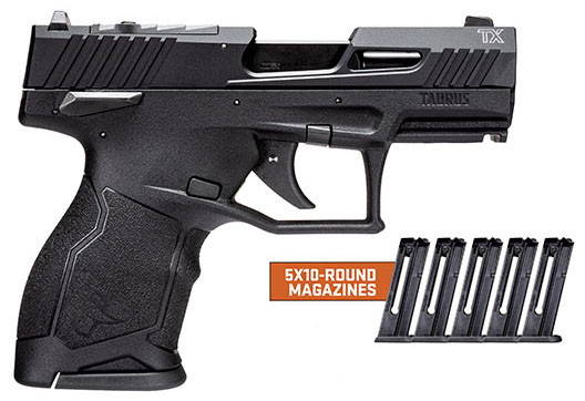 TAU TX22 COMPACT 22LR 3.5 BLK 5-10RD TAU 1TX221315X10