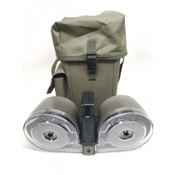 RWB DUAL DRUM MAG AR15 100RD ODG CLEAR FRONT RWB AR15100G