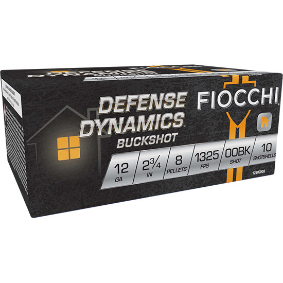 FIO DEFENSE DYNAMICS 12GA 2.75 8P BUCK 10/25 FIO 12BK008