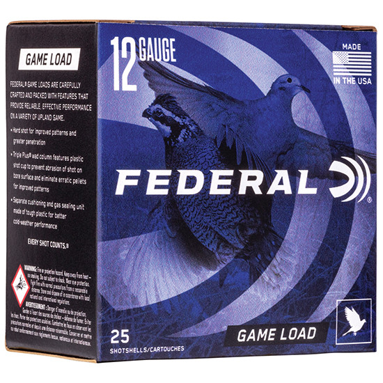 FED GAME-SHOK GAME 12GA 2.75 1OZ #8 25/10 FED H1218