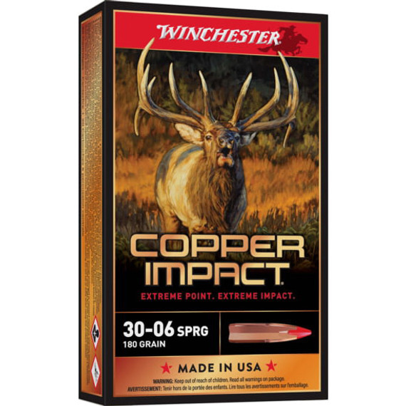 WIN COPPER IMPACT 30-06 180GR LF 20/10 WIN X3006CLF2