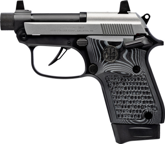 BERETTA 20X 22LR 2.8" FS 8-SHBLACK/INOX W/THREADED BARREL GJ20X22R8M3