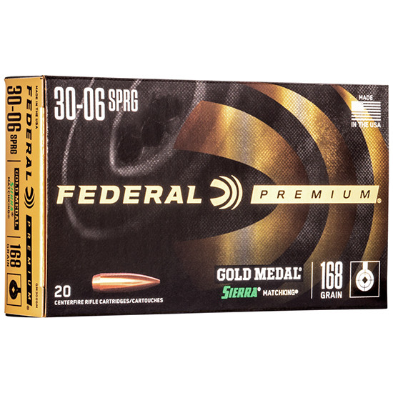 FED GOLD MEDAL 30-06 168GR SIE MK BTHP 20/10 FED GM3006M