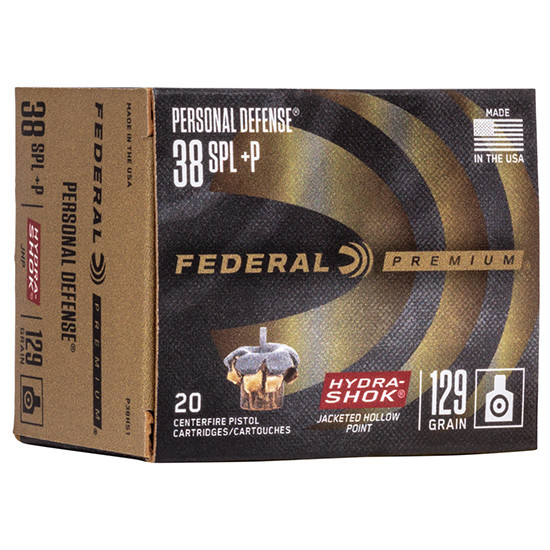FED PREMIUM 38SPL+P JHP 129GR HYDRA-SHOK 20/25 FED P38HS1