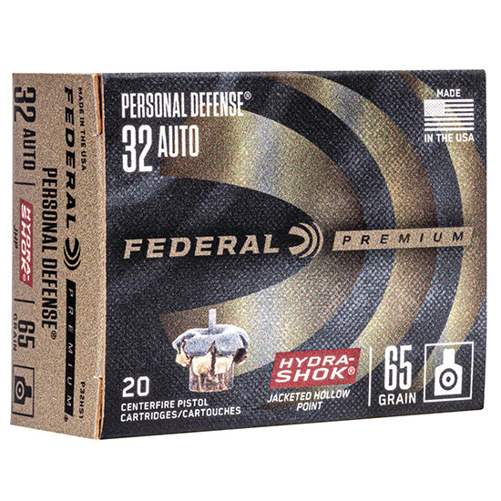 FED PREMIUM 32ACP 65GR HI-SHOK JHP 20/25 FED P32HS1
