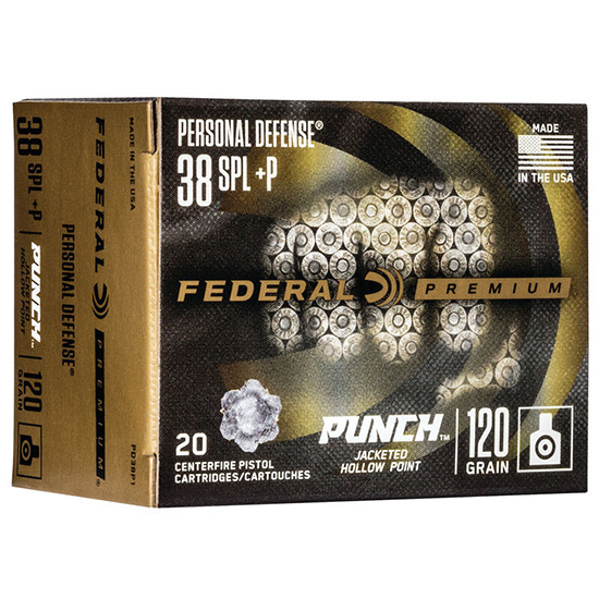 FED PUNCH 38SPL 120GR JHP 20/10 FED PD38P1