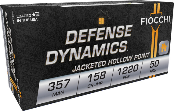 FIO DEFENSE 357MAG 158GR JHP 50/20 FIO 357B