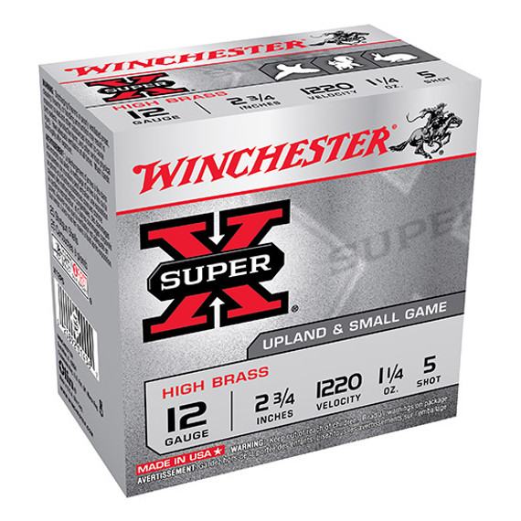 WIN SUPER-X UPLAND 12GA 2.75 1.25OZ #5 25/10 WIN X12P5
