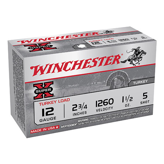 WIN SUPER-X TKY 12GA 2.75 1.5OZ #5 10/10 WIN X12MT5