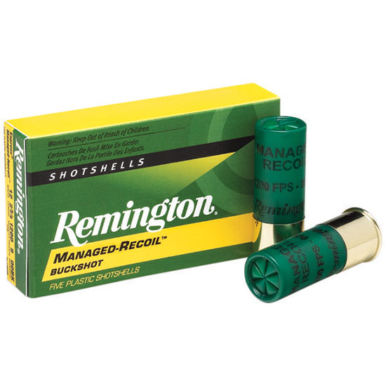 MANAGED-RECOIL BUCKSHOT 12GA 2.75 8P #00 5/20 REM 20282